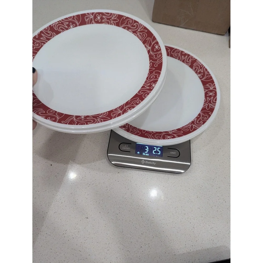 Corelle Dinner Plates Vitrelle Bandhani Red 4x 10.25